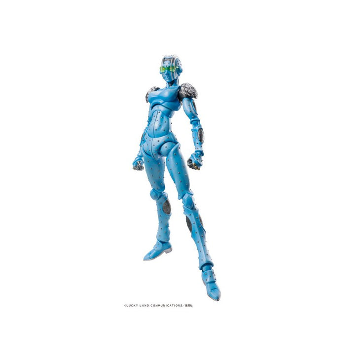 Medicos Super Action Statue JoJo's Bizarre Adventure Part 6 Stone Ocean SF Stone Free Chozokado Figure (blue)