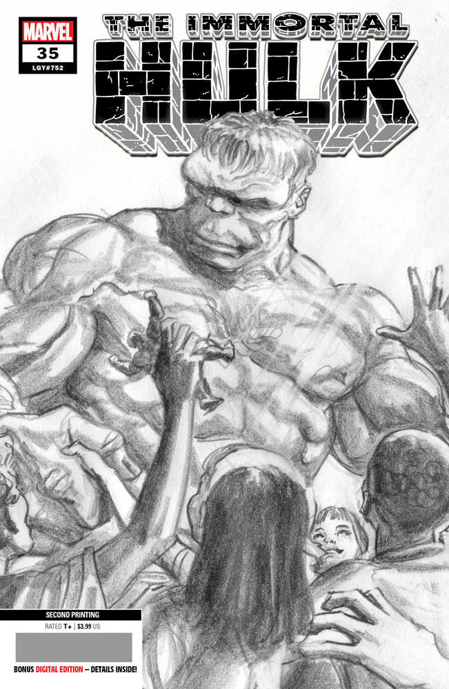 Immortal Hulk #35 Variant (2nd Printing) Alex Ross Sketch Edition <BINS>