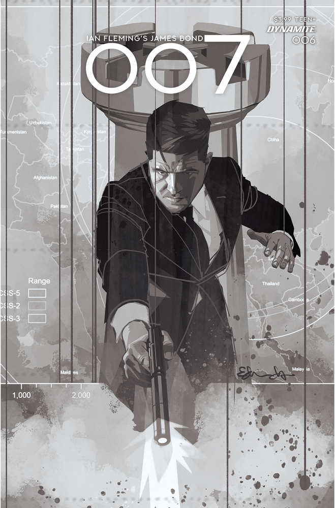 007 #6 Cover E (1:10) Variant Edition Edwards Black & White