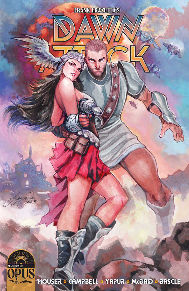Frank Frazettas Dawn Attack #4 (Of 5) Cover C 5 Copy Variant Edition Oum