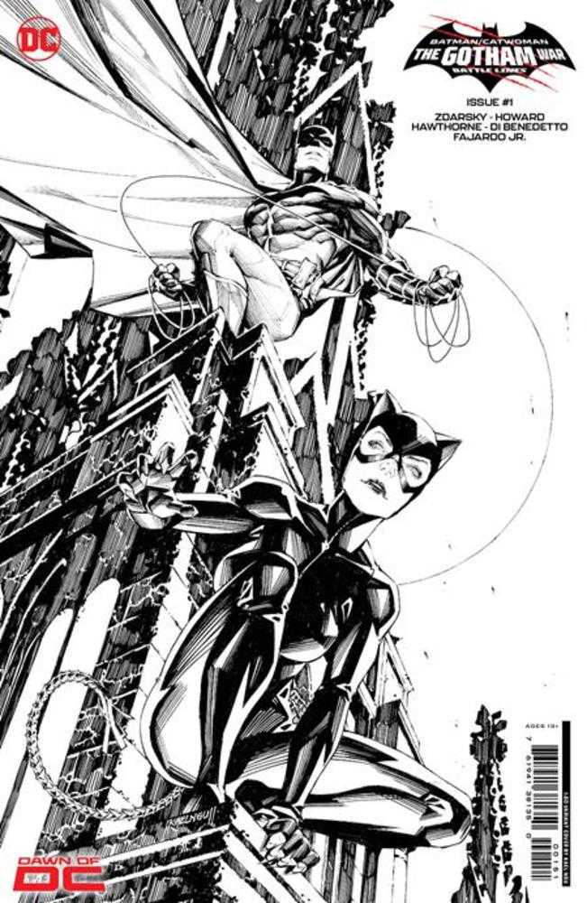 Batman Catwoman The Gotham War Battle Lines #1 (One Shot) Cover G (1:50) Kael Ngu Black & White Card Stock Variant