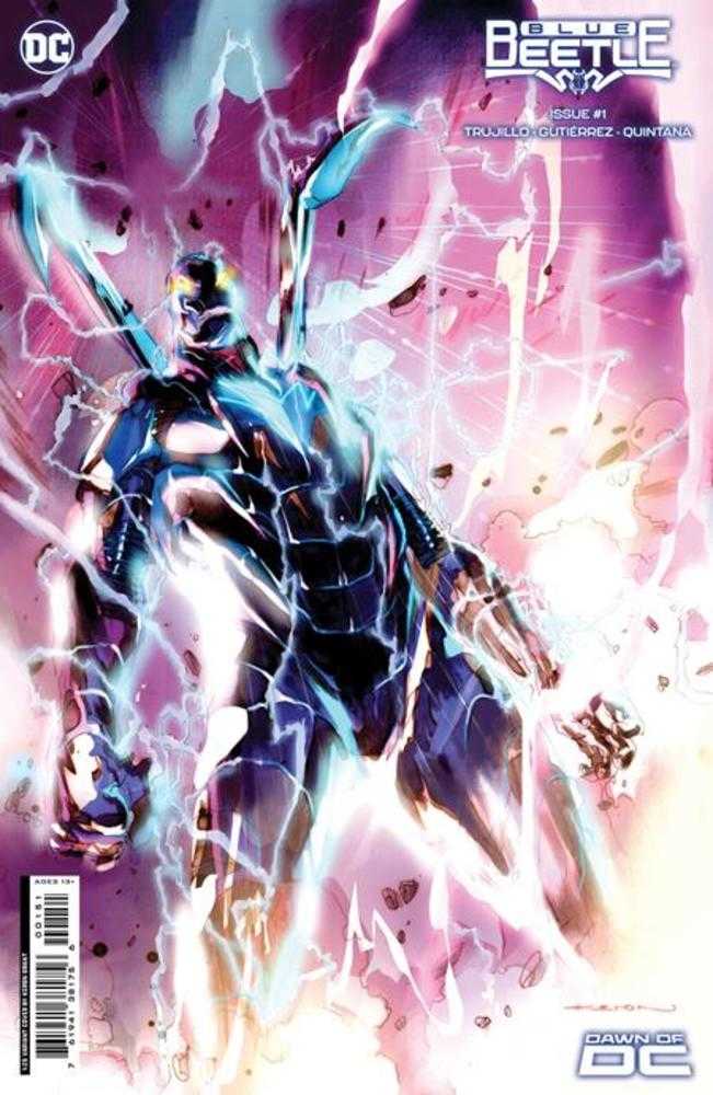 Blue Beetle (2023) #1 Cover F (1:25) Keron Grant Card Stock Variant