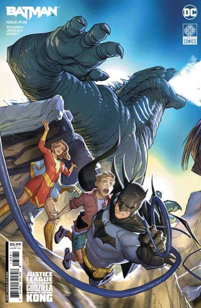 Batman (2016) #138 Cover G Pete Woods Connecting Justice League vs Godzilla vs Kong Card Stock Variant (Batman Catwoman The Gotham War)