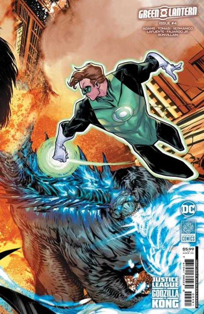 Green Lantern (2023) #4 Cover E David Baldeon Connecting Justice League vs Godzilla vs Kong Card Stock Variant