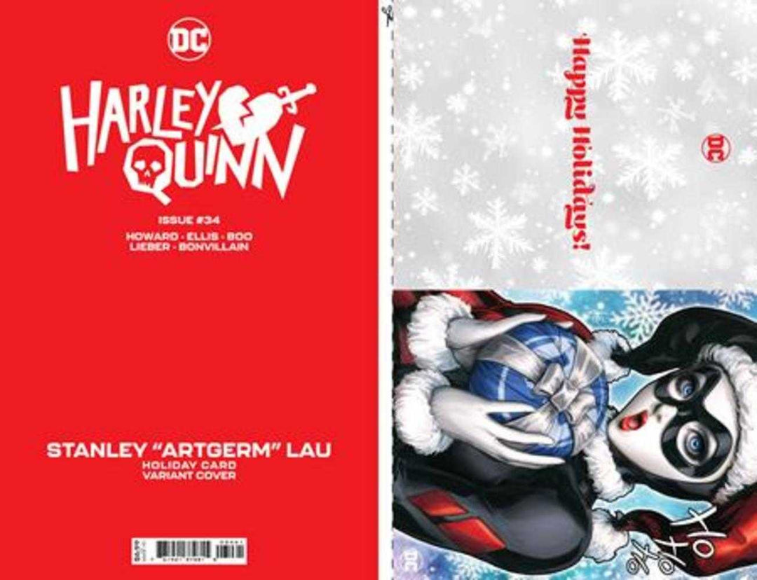 Harley Quinn (2021) #34 Cover C Stanley Artgerm Lau DC Holiday Card Special Edition Variant