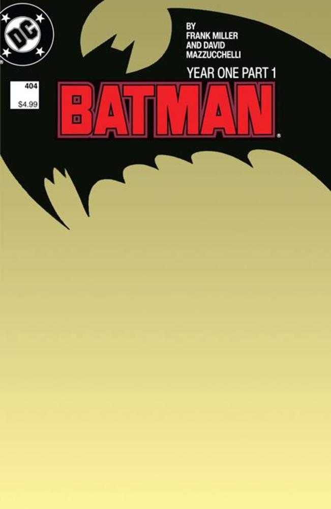 Batman (1940) #404 Facsimile Edition Cover B Blank Card Stock Variant