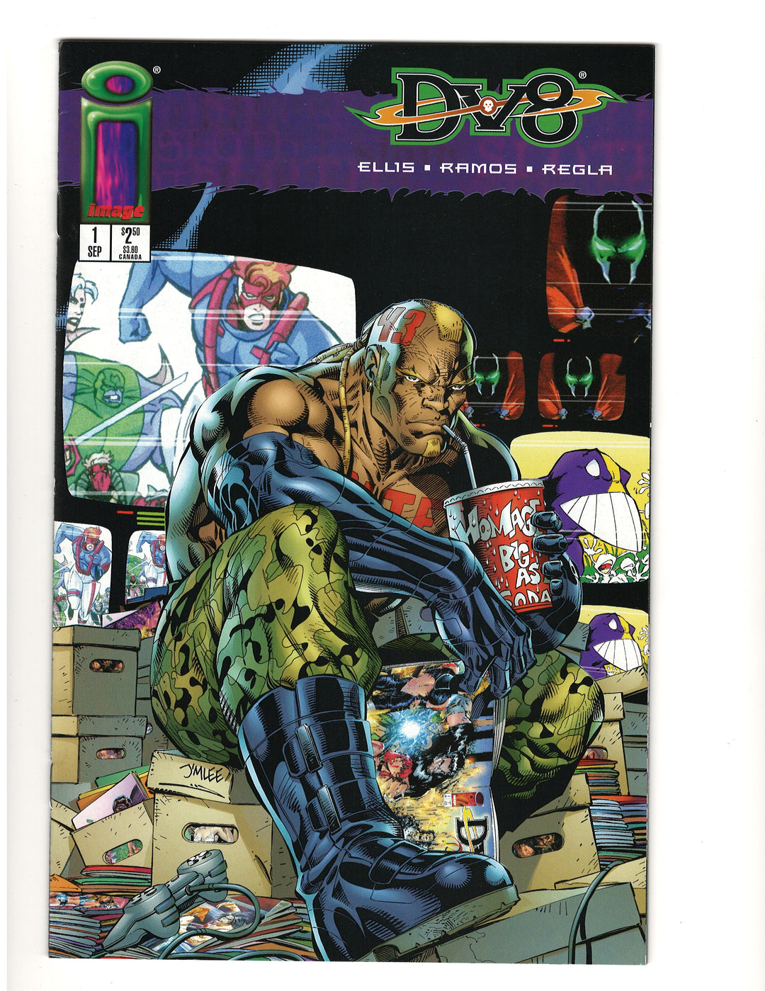 Lot of 8 DV8 #1 Image Comic Books Covers 1A-1H Special Edition Box SEALED with COA [715/2500] <OXD-20>