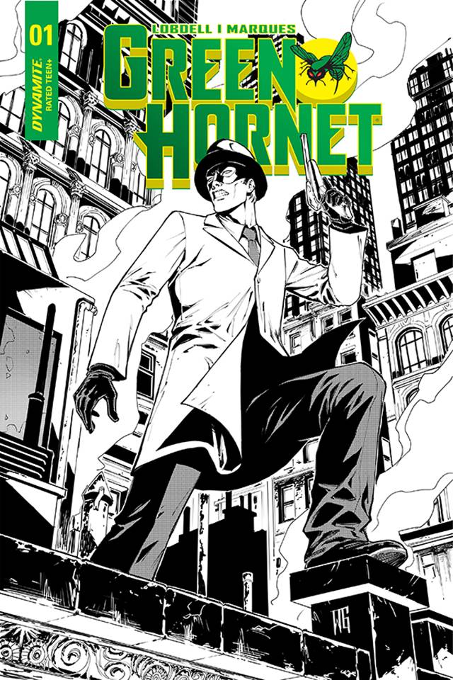 Green Hornet #1 7 Copy Geovani Black & White FOC Incentive Cover