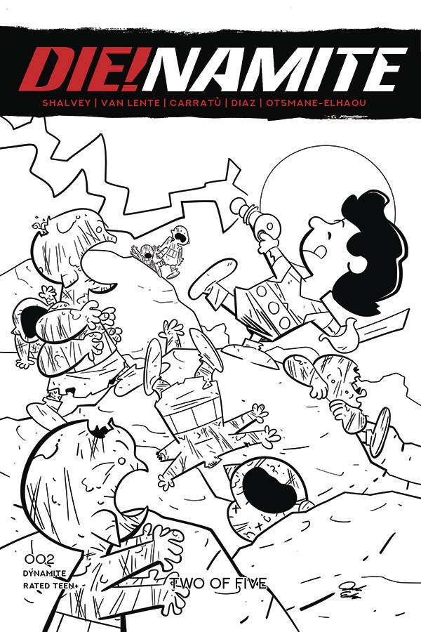 Die!Namite #2 Variant (1:7) Peanuts John Carter Homage Line Art Edition