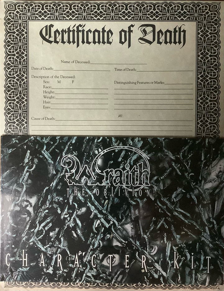 Wraith: The Oblivion Character Kit (1994) Sealed