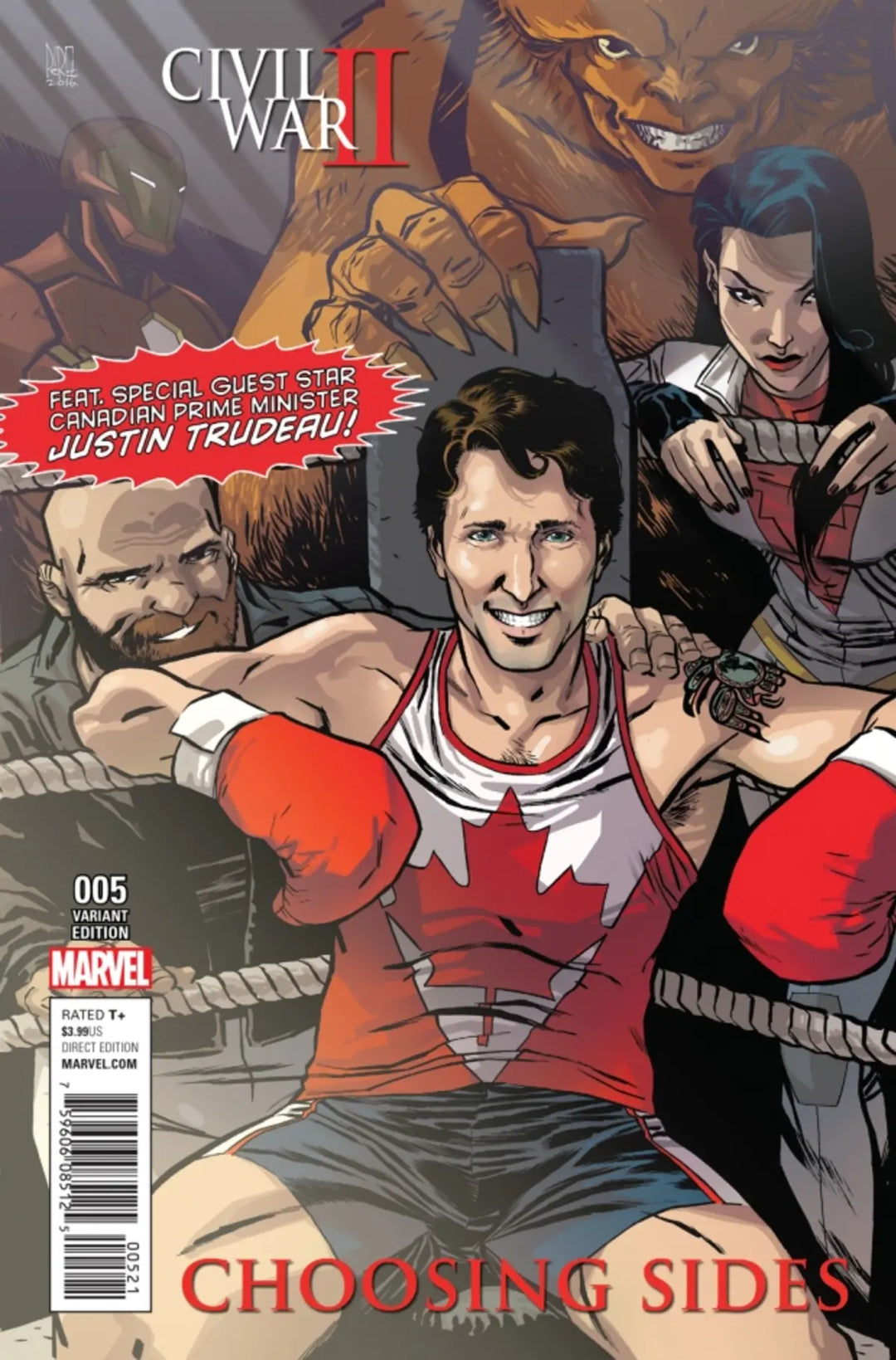 Civil War II: Choosing Sides #5 Justin Trudeau Variant